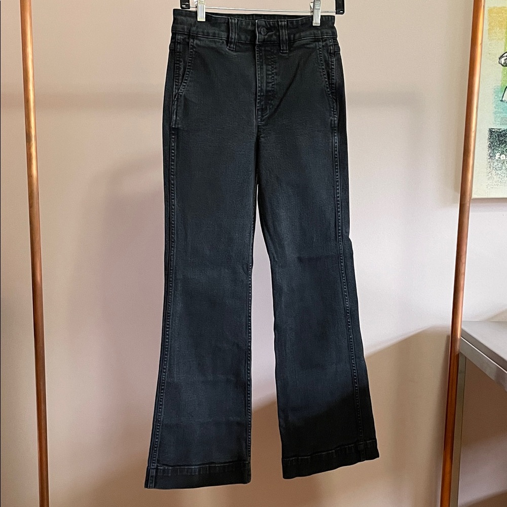 J. Crew Dark Gray Wide Leg Trouser Jeans | size 27